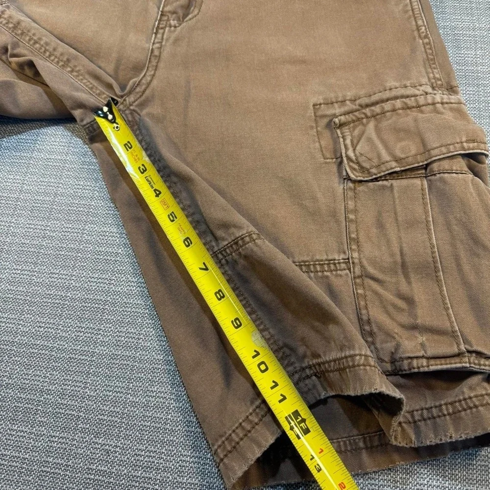 Plugg Brown Cotton Cargo Shorts Men's Size 31